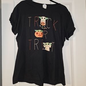 Black Trick or Treat Grogu Tshirt